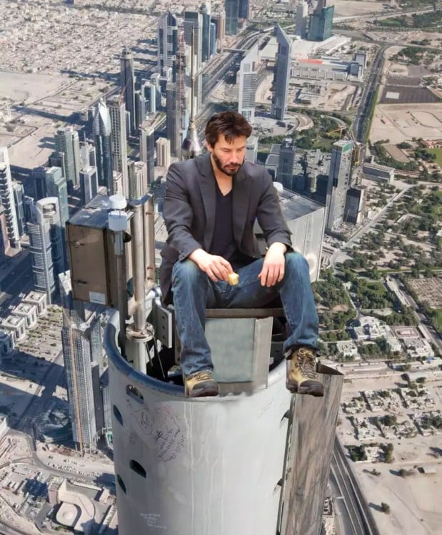 photoshop Tom Cruise y keanu revees