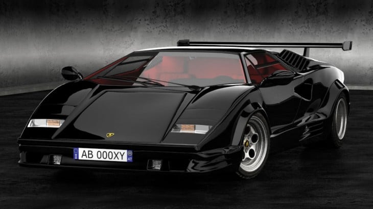 Lamborghini Countach negro