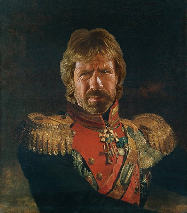 Chuck Norris retrato de general militar steve payne 