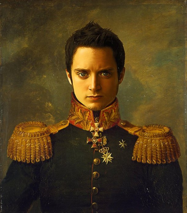 Elijah Wood retrato de general militar steve payne 