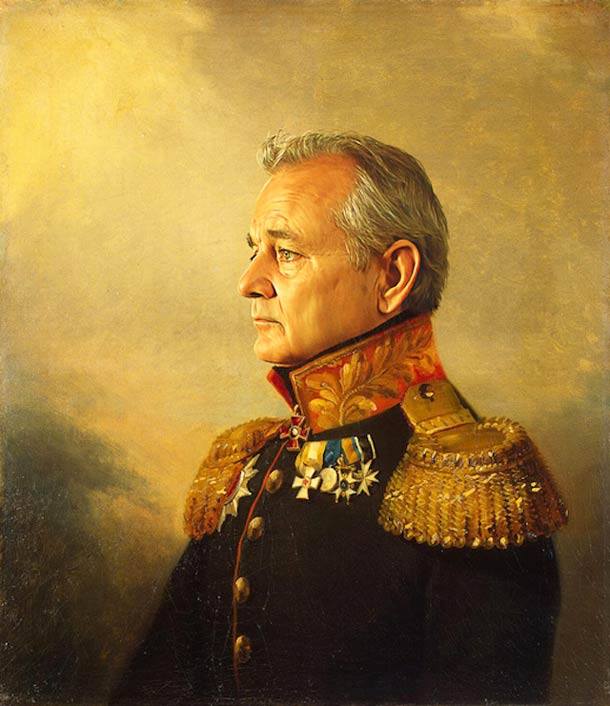 Bill Murray retrato de general militar steve payne 