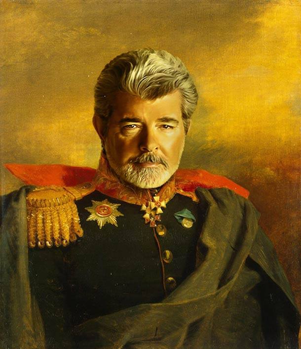 George Lucas vestido de general militar steve payne 