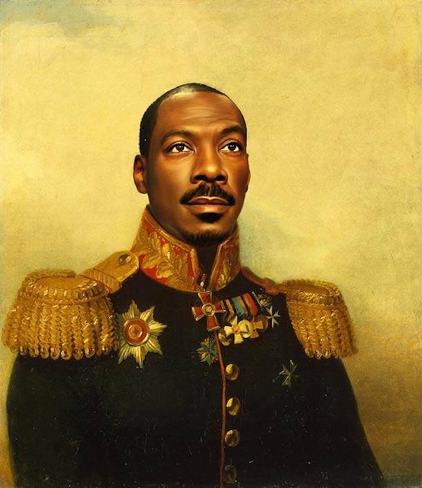 Eddie Murphy retrato de general militar steve payne 