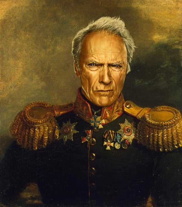 Clint Eastwood vestido de general militar steve payne 