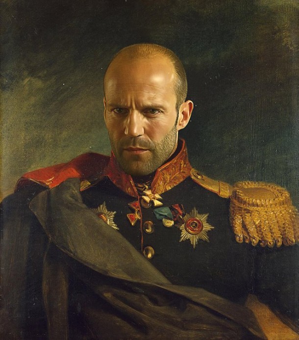 Jason Statham retrato de general militar steve payne 