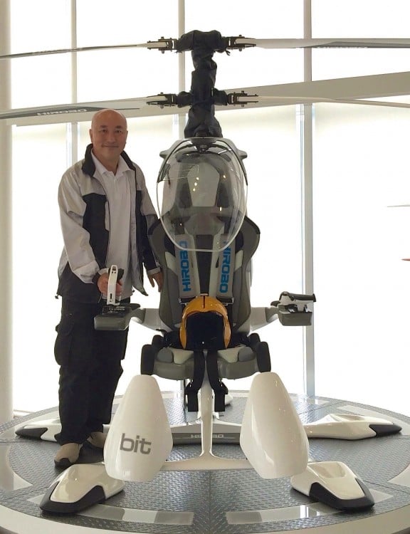 BIT helicóptero eléctrico individual a cargo de la empresa japonesa Hirobo 