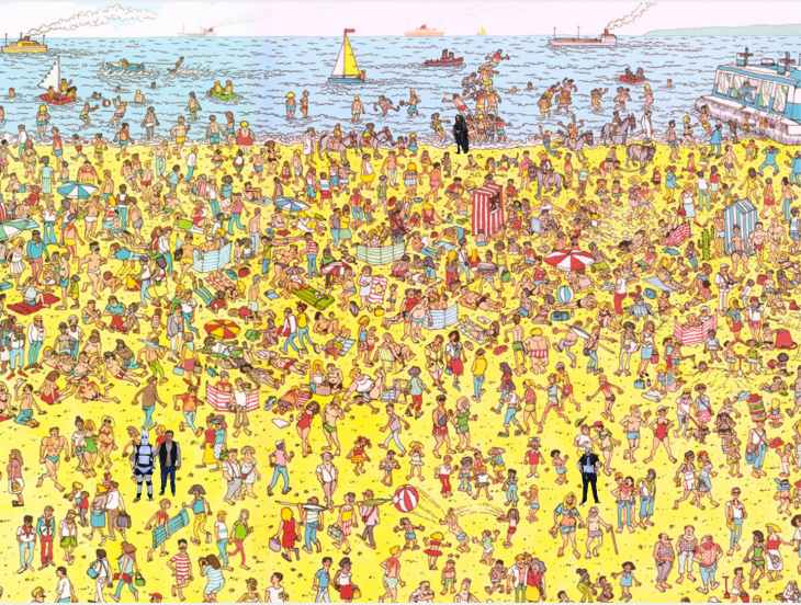 donde esta waldo en recreación de batallea de reddit