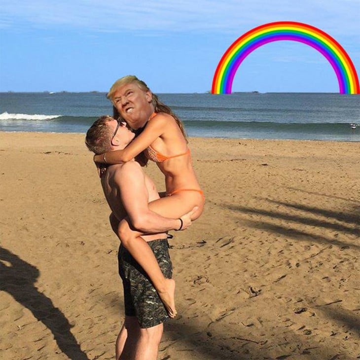 Photoshop para quitar la isla donald trump