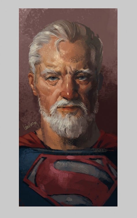 Superman viejo y retirado