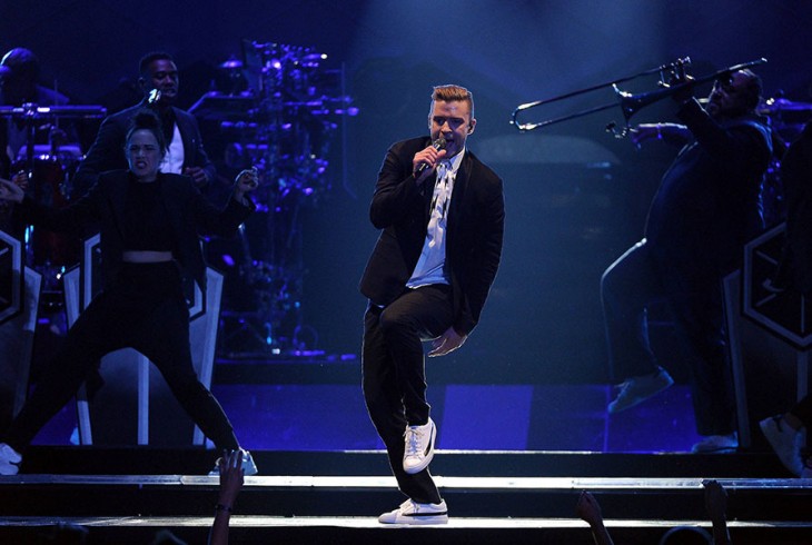 Justin Timberlake durante uno de sus conciertos