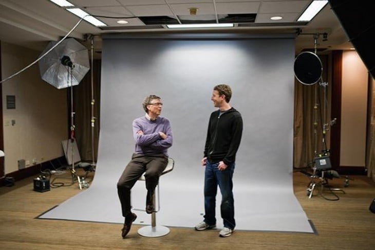 Mark Zuckerberg y bill gates