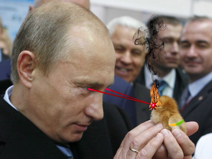 Vladimir Putin en batalla de Photoshop