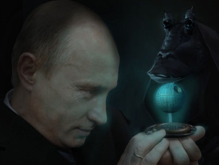 Vladimir Putin en batalla de Photoshop