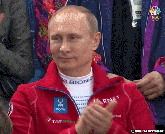 gif de Vladimir Putin aplaudiendo