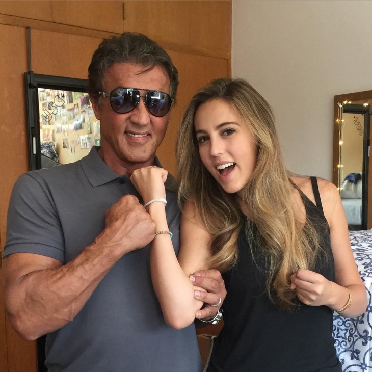 Stallone recibe un golpe de su hija Sophia