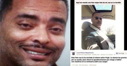 Fugitivo envió una selfie a la Policía porque no le gustó la que estaban usando para buscarlo