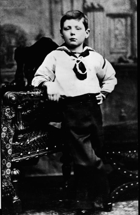 Fotografía de Winston Churchill siendo niño