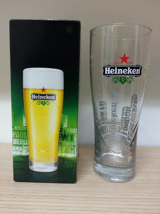 Vaso cervecero de Heineken