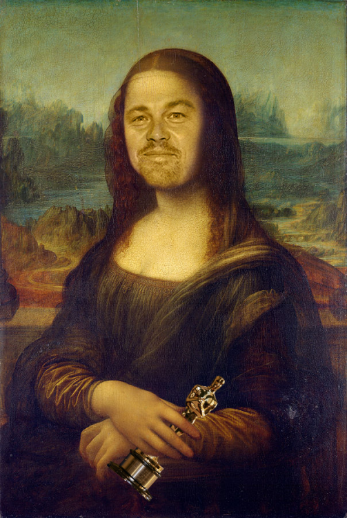 Dicaprio premio photoshop monalisa