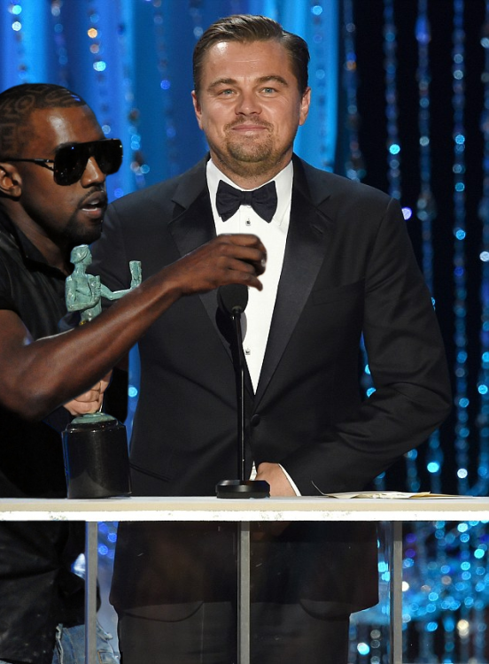 Dicaprio premio photoshop kaney west