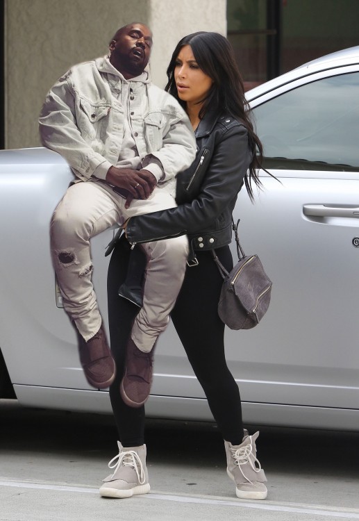 Kanye West dormido bebé photoshop kim