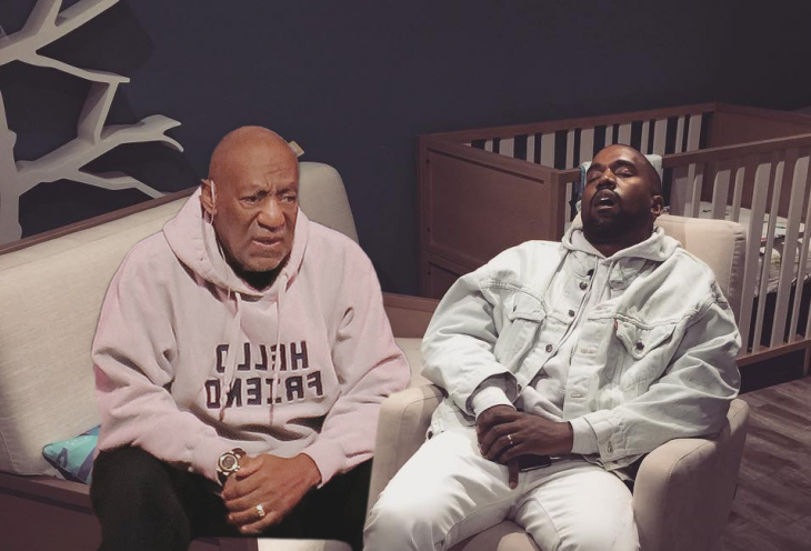 Kanye West dormido bebé photoshop bill cosby