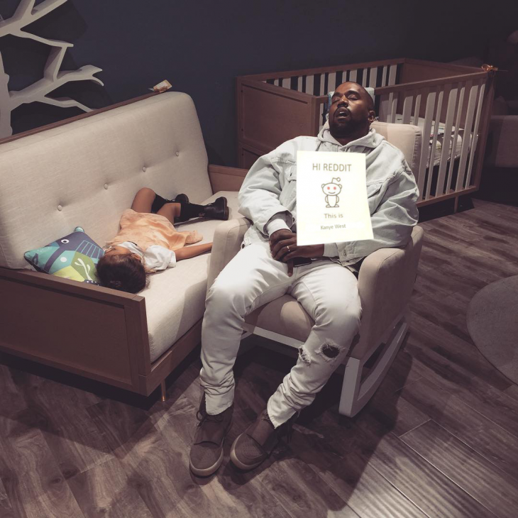 Kanye West dormido bebé photoshop reddit