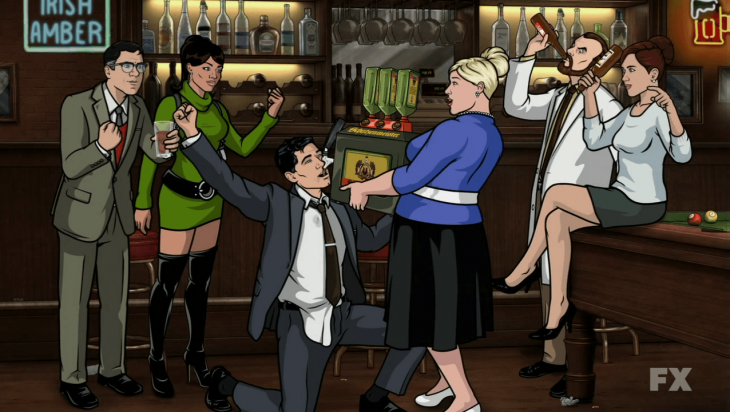 Escena de la serie animada Archer