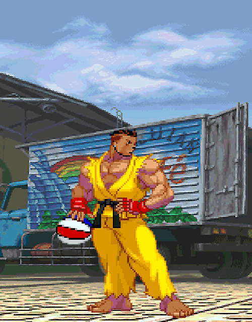 Botando balón en Street Fighter