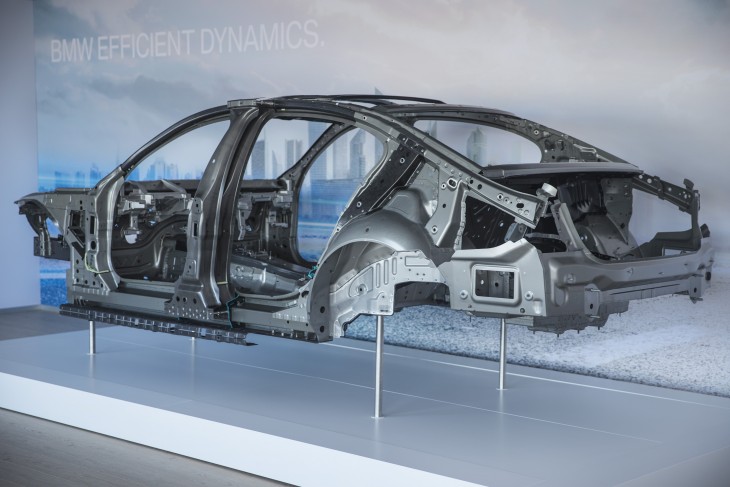 Estructura de fibra de carbono de un BMW