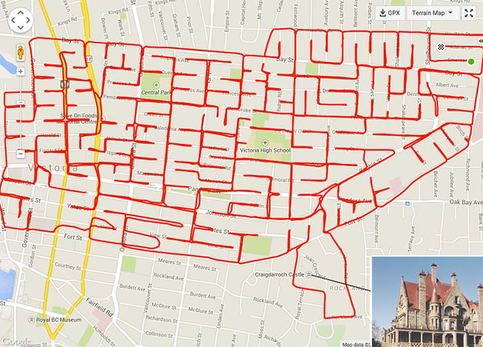 Dibujos GPS rodando en bicicleta