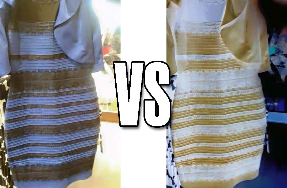 Nuevo dilema: ¿La chamarra es Azul y blanco o negro y café?