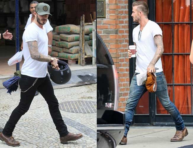 Oso polar Agotamiento Potencial Beckham te enseña a combinar unas botas con otros estilos