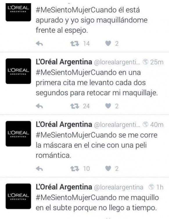 Epic Fail de 'Loreal Argentina' en el Día Internacional de la Mujer 