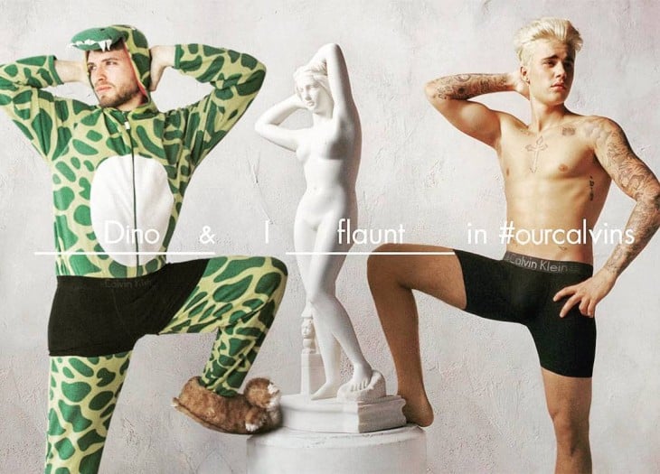 Lorenz Valentino vestido de dinosaurio hace Photoshop con celebridades