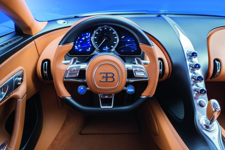 Volante de un Bugatti Chiron