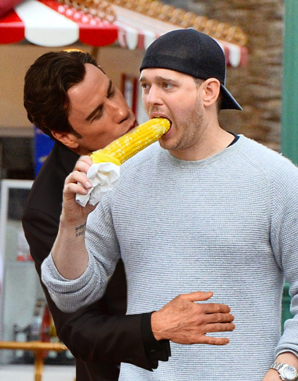 Michael Bublé no sabe comerse un elote