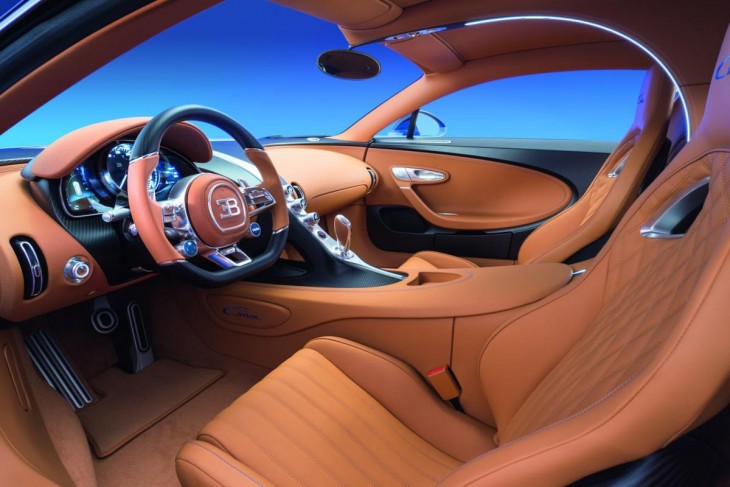 Interior de un Bugatti Chiron