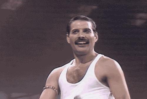 gif Freddie Mercury en concierto