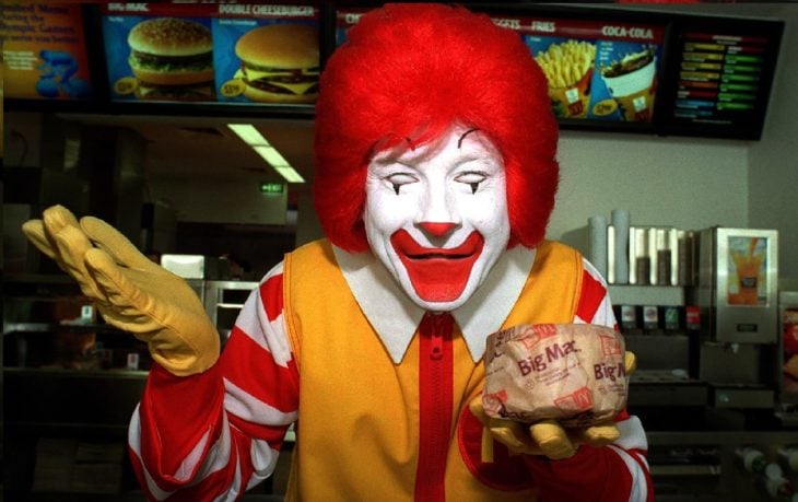 Un atemorizante Ronald McDonald