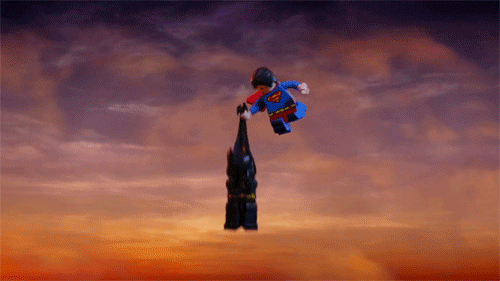 gif batman superman, lego