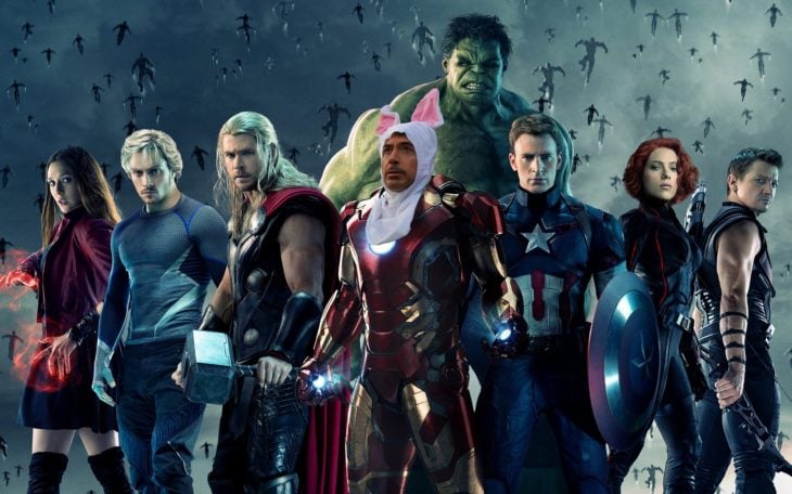 Robert Downey Jr vestido de conejo en Batalla de Photoshop