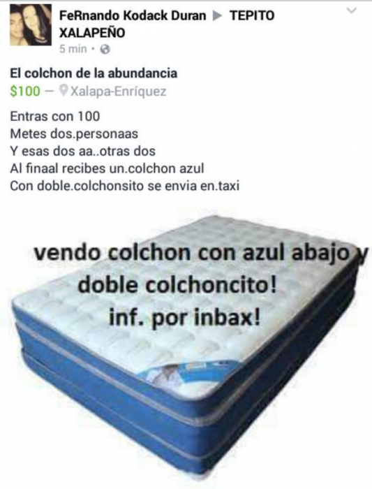 colchon azul venta