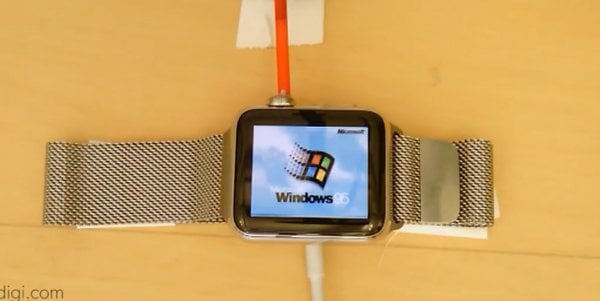 Reloj Apple que corre Windows 95