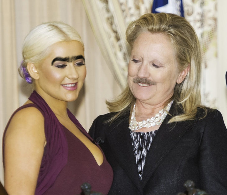 Hillary Clinton y Cristina Aguilera