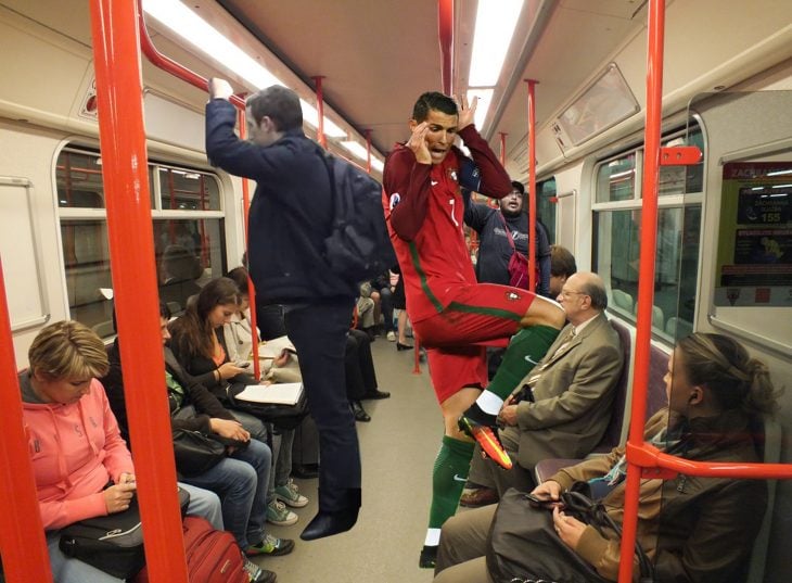 ronaldo en el metro