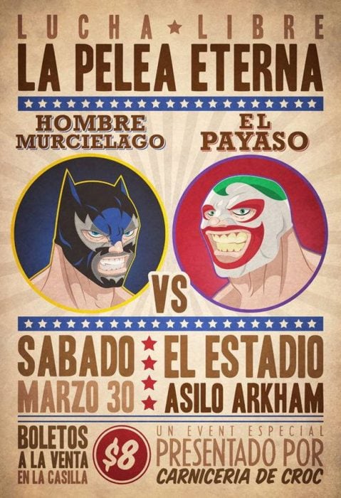 Poster luchas batman vs guason