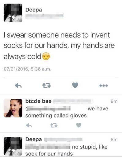 Por qué no hay calcetines para las manos