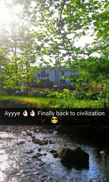 snapchat Finalmente, de regreso a la civilización