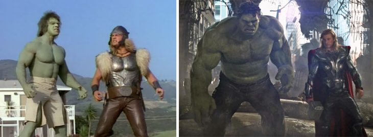 hulk y thor en 1988 y en 2015